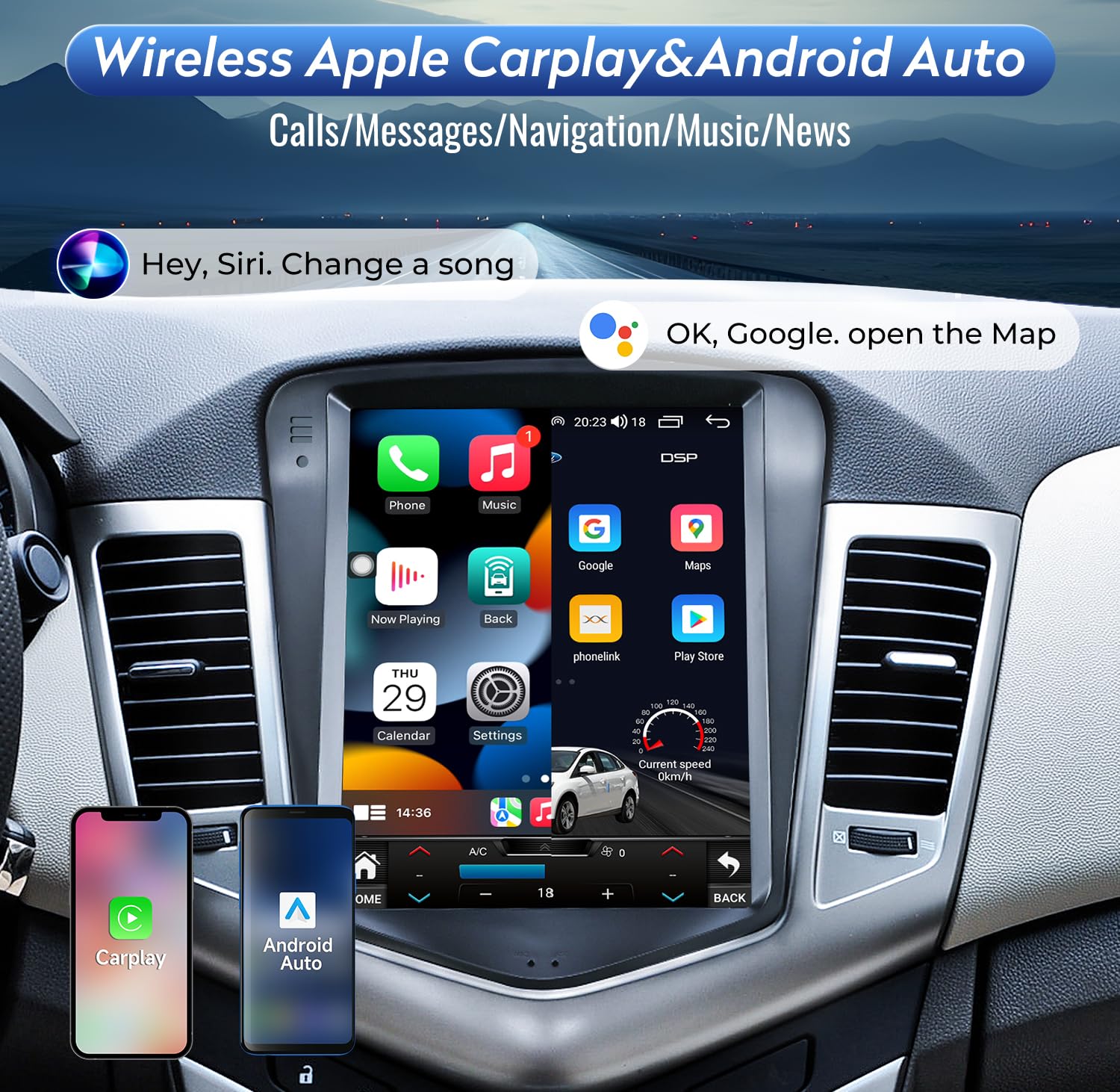 5G Wifi 4+32Gb Car Radio For Chevrolet Chevy Cruze 2009 2015 Limited 10.4Inch Octa Core Tesla Style Car Stereo Ips Touch Screen